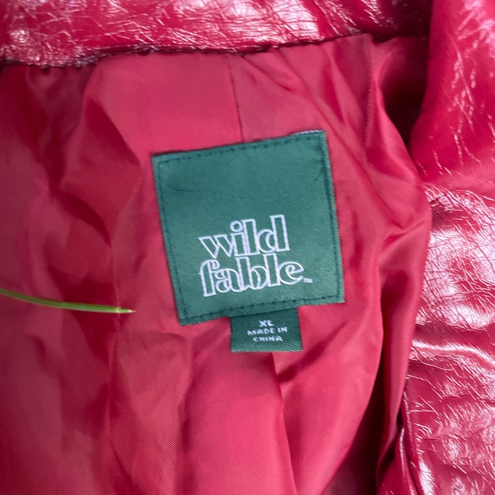 Wild Fable Red Pleather Jacket Size XL - Picture 2 of 3